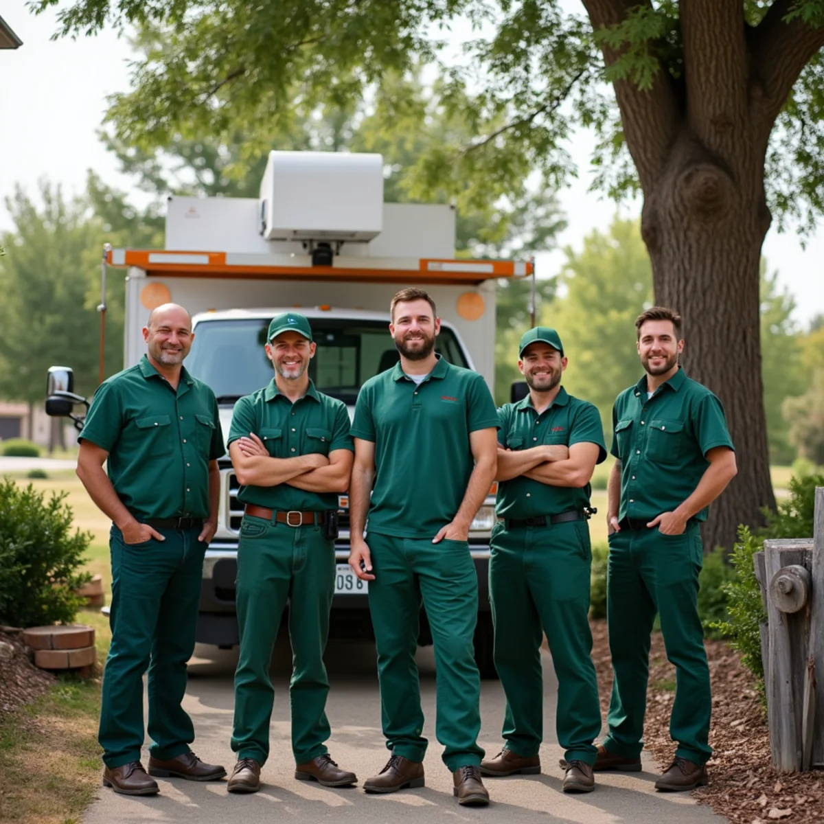 MQ Landscaping and Tree Services crew serving an Aurora property