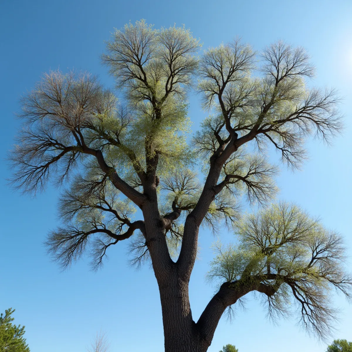 Thinning upper canopy on a mature ash tree in Aurora