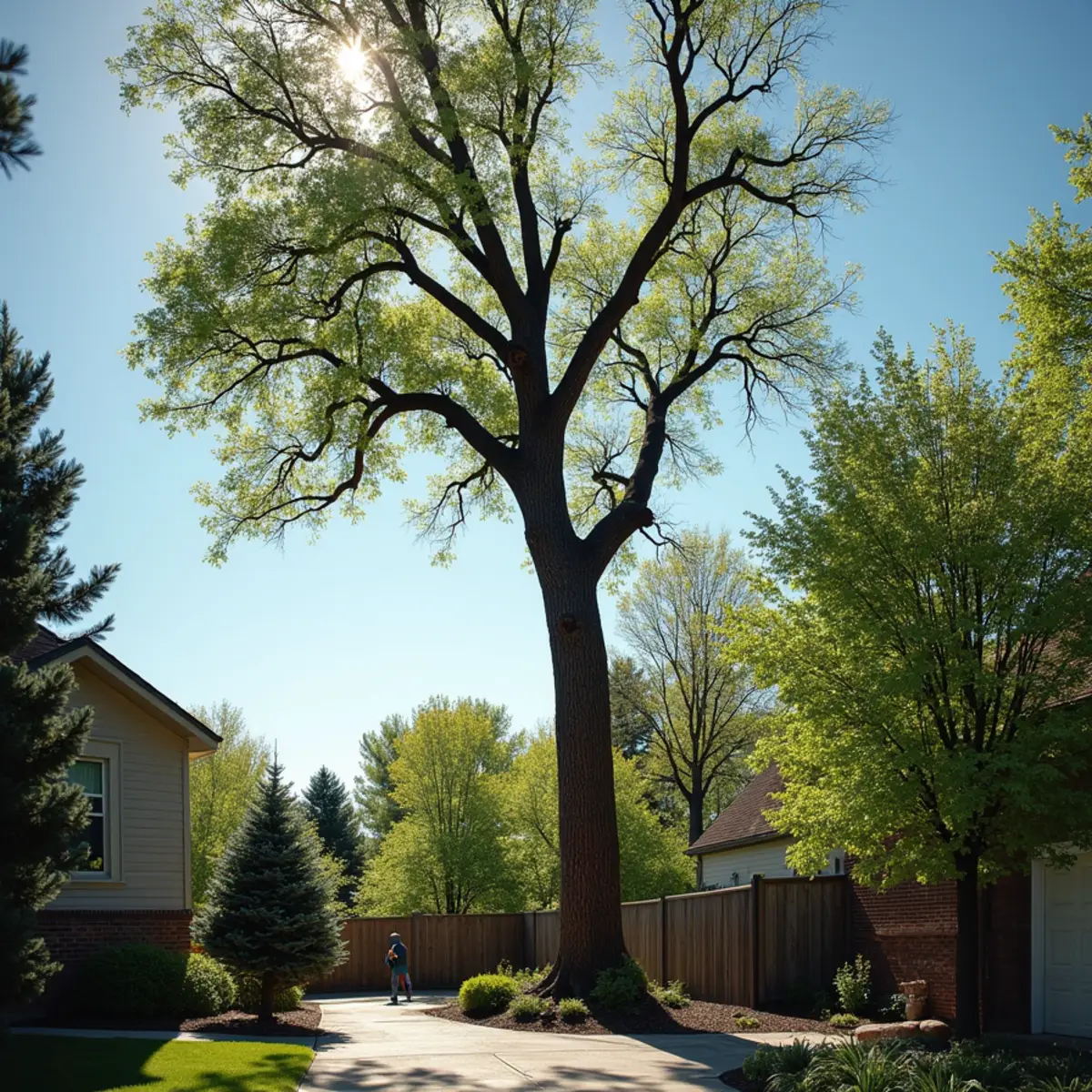Large dead branches visible in a mature Aurora tree canopy