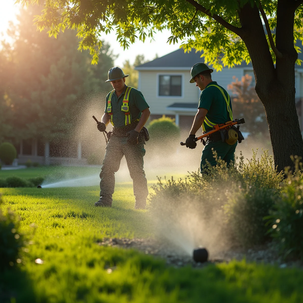 Separate irrigation coverage for turf, shrubs, and a low-water bed