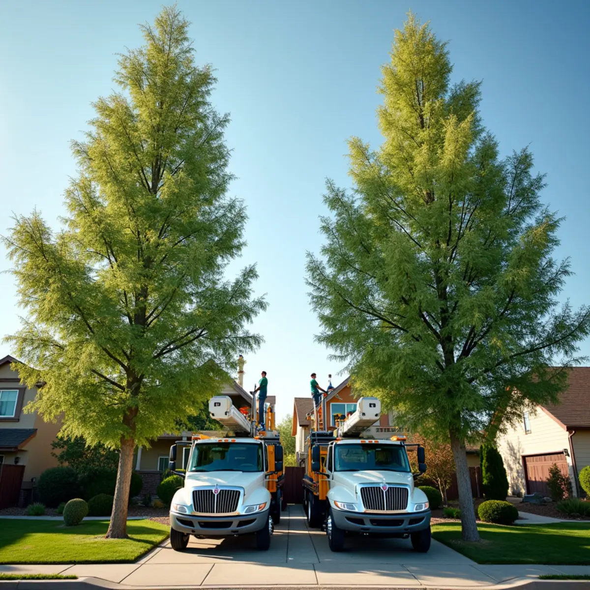 Comparison of topped branches and properly pruned tree structure