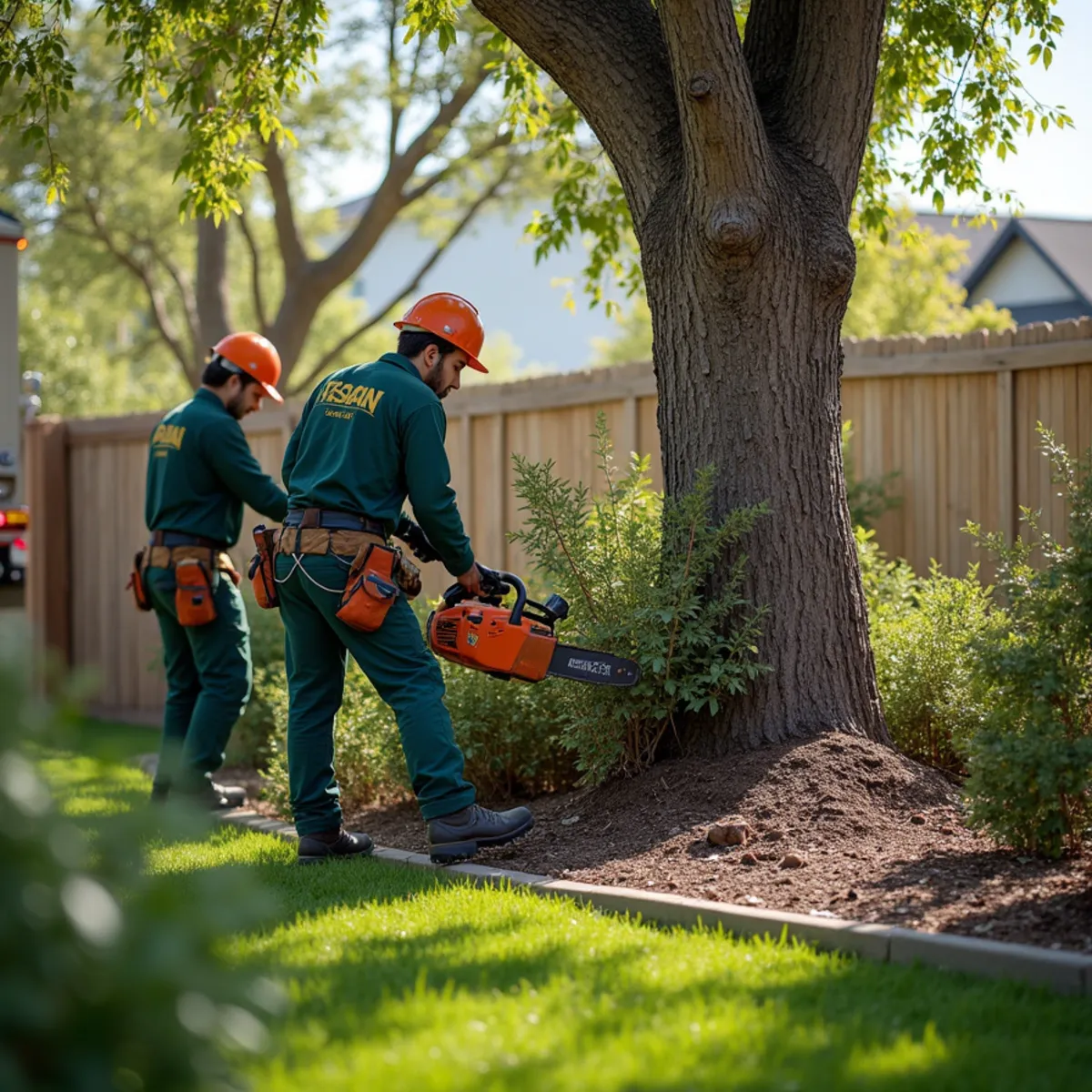 Brush & Shrub Removal crew working at an Aurora, Colorado property