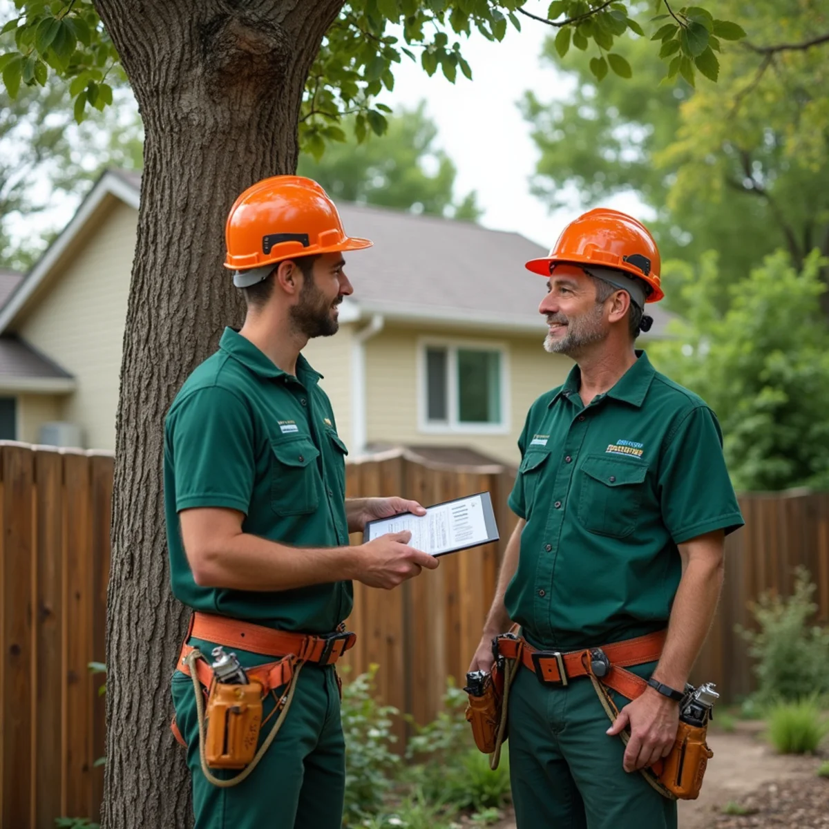 Tree and landscaping estimate at an Aurora property