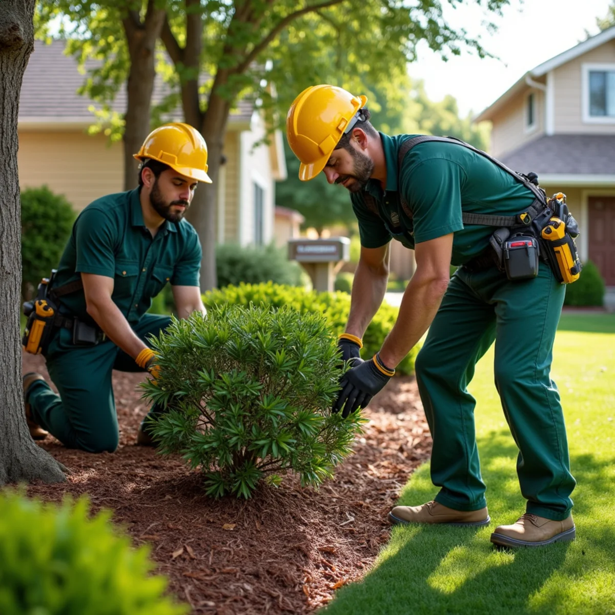 Landscape Maintenance crew working at an Aurora, Colorado property
