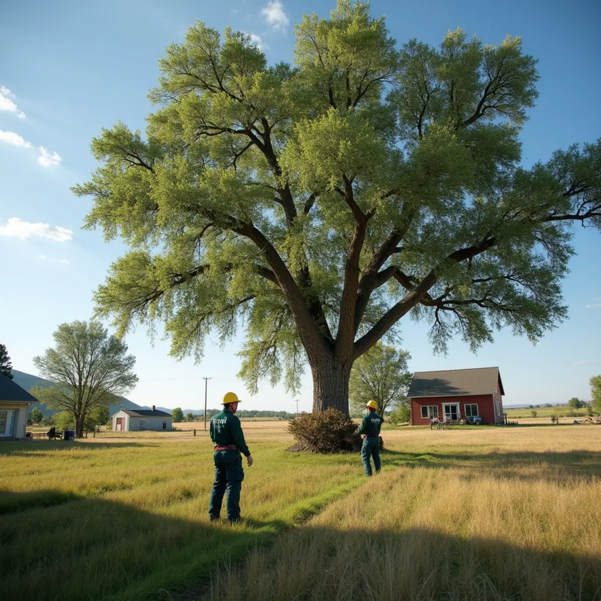 Trees on a spacious property in Brighton, Colorado