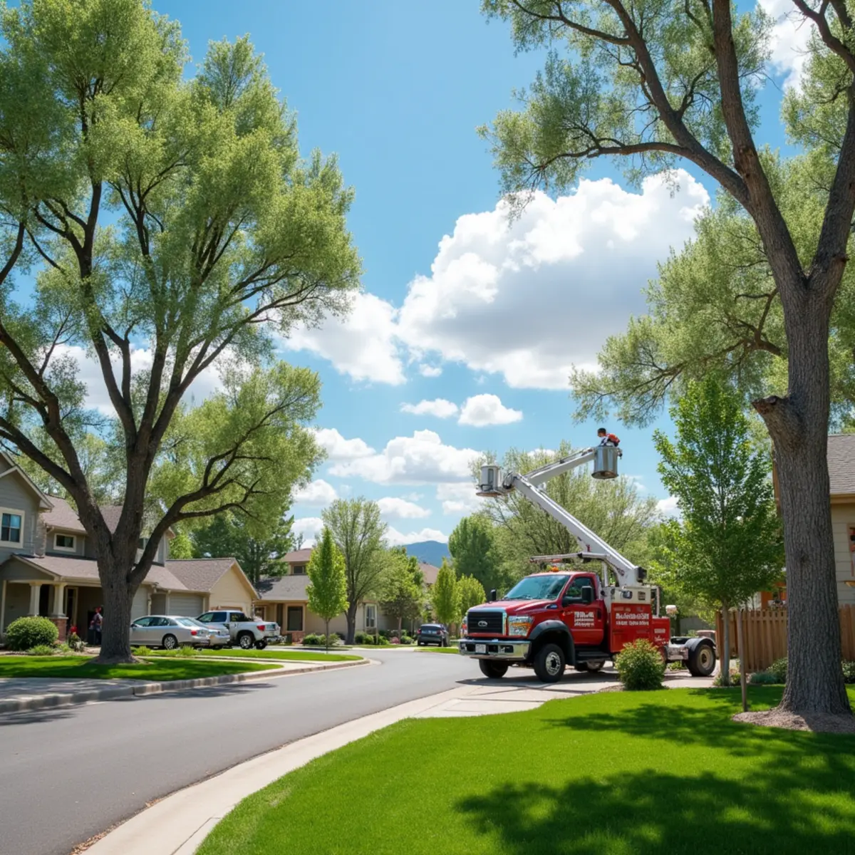 Trees and open-space neighborhood in Broomfield, Colorado