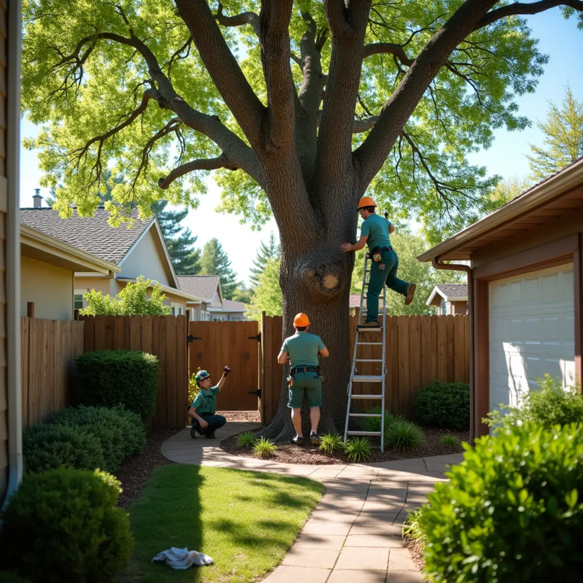 Residential trees and local property conditions in Denver, Colorado