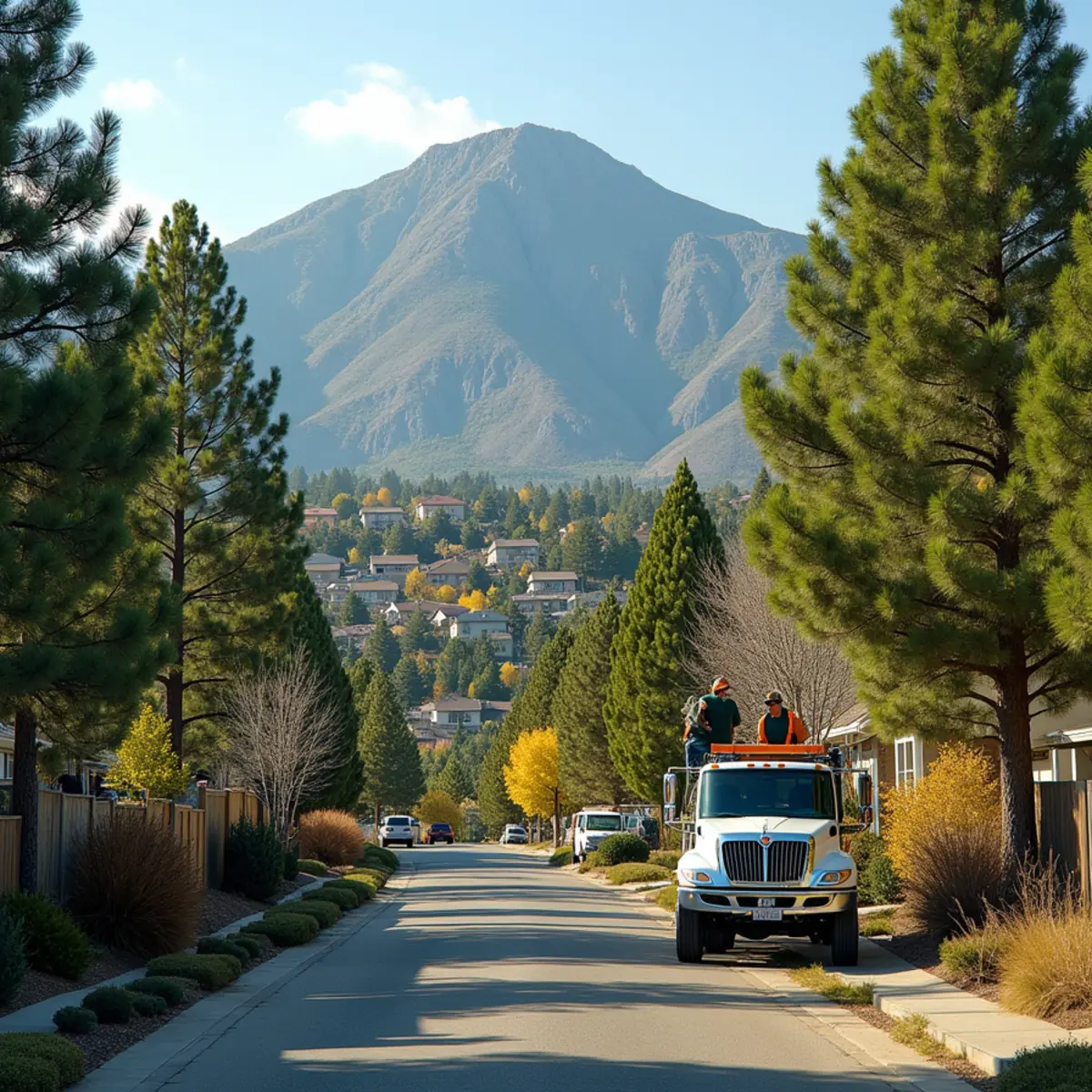 Foothill trees and homes in Golden, Colorado