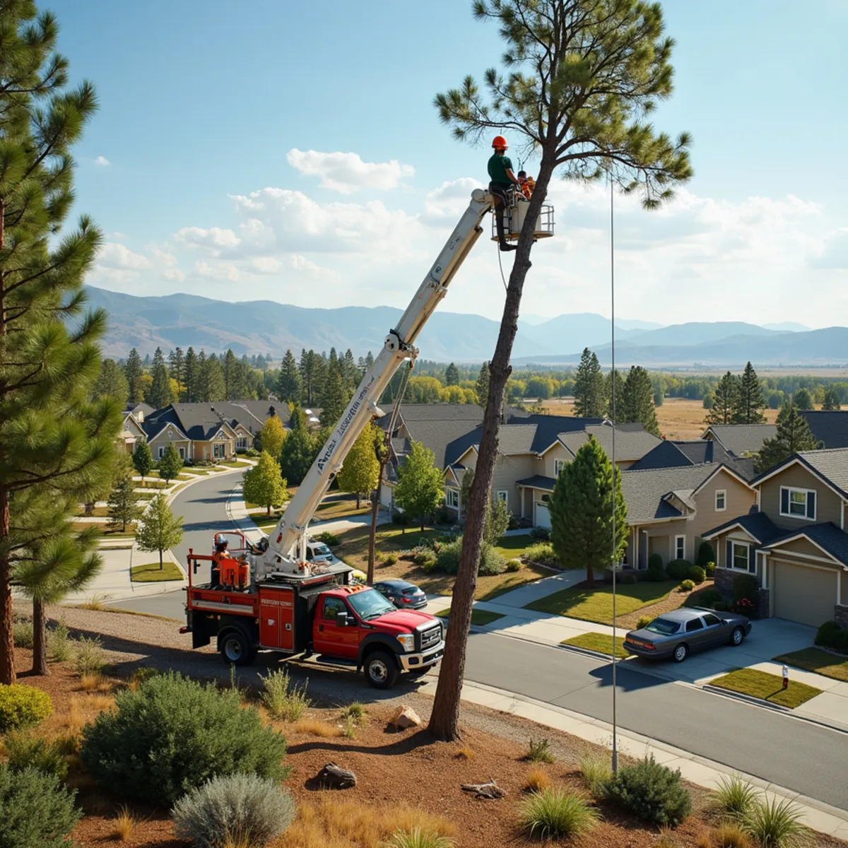 Trees and open residential landscape in Parker, Colorado