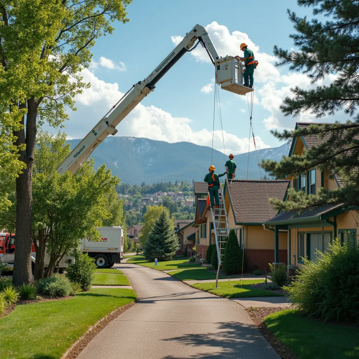 Residential trees near open space in Westminster, Colorado
