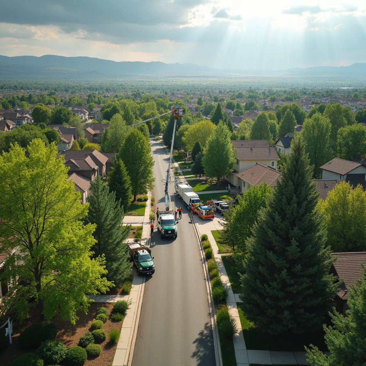 Map-inspired view of Colorado Front Range tree service areas