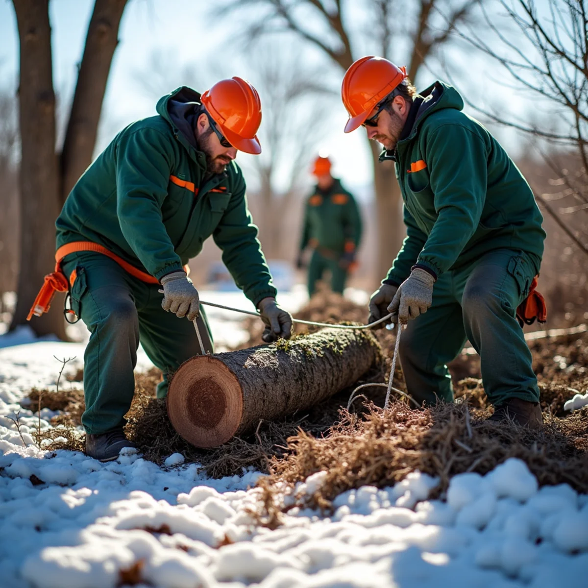 Storm-Damage Cleanup crew working at an Aurora, Colorado property